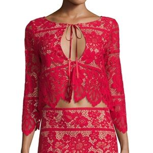 For Love and Lemons Gianna Lace Top size L NWT